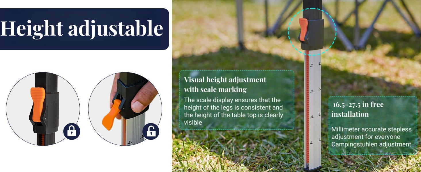 KENITUSA GRANITE P8060 Folding Fiberglass Table